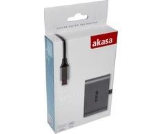Stotis / replikatorius Akasa USB-C - HDMI - VGA Sidabrinis (AK- CBCA23- 18BK)
