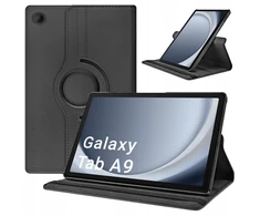 Strado 360° besisukantis planšetinio kompiuterio dėklas, skirtas „Samsung Galaxy Tab A9 8.7“ (juodas)