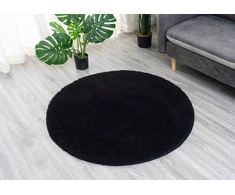 Strado Alpaca 120x120 apvalus kilimas - AlpaBlack