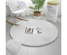 Strado Apskritas kilimas Triušis Strado 80x80 Baltas (baltas) universalus