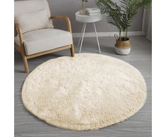 Strado Šaggy apvalus kilimas Strado 100x100 CreamBeige (rusvai gelsvas) universalus