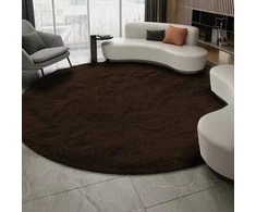 Strado Šaggy apvalus kilimas Strado 120x120 Tamsioji Kava (Tamsiai ruda)
