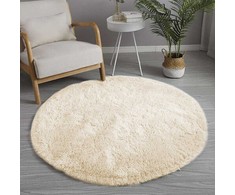 Strado Šaggy apvalus kilimas Strado 160x160 KreamBeige (Beigh) universalus