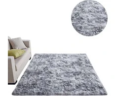 Strado Street Carpet Ombre Shaggy Street 200x200 Ombre Sidabrinis (šviesiai pilka)