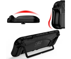Strado Dėklas Nintendo Switch 2 2025 Lengvas žaisti, pagerina sukibimą, apsauginis su stovu, juodas