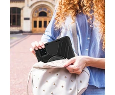 Strado Armor apsauginis dėklas su dirželiu, skirtas Xiaomi Mi Pad 6 / 6 Pro 2023 / 6 Pro, juodas – apsauginis su stovu