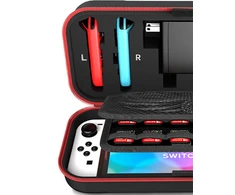Strado Kelioninis dėklas Nintendo Switch / OLED raudonas (DNNSOLEDTRAVELCASE.R)