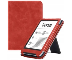 Strado Dėklas Strap su laikikliu i podstawką do PocketBook Verse Pro 629 634 Raudona