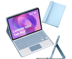 Strado Dėklas su Bluetooth klaviatūra, skirtas Lenovo Idea Tab Pro / Pro MT 12.7 12, mėlynas – apsauginis su stovu