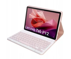 Strado Dėklas su klaviatūra Bluetooth do Lenovo Tab P12 TB-370 (Rožinė)