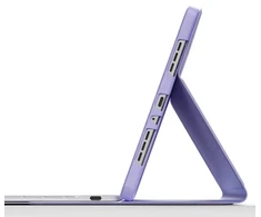 Strado Dėklas su klaviatūra Bluetooth touchpad do iPad Pro 11 Gen5 (Violetinė)