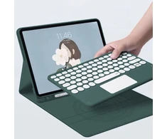 Strado Dėklas su klaviatūra Bluetooth touchpad do iPad Pro 13 Gen5 (žalia)