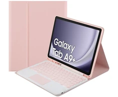 Strado Dėklas su klaviatūra Bluetooth touchpad do Galaxy Tab A9 Plus (Rožinė)