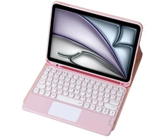 Strado Dėklas su klaviatūra Bluetooth touchpad do iPad Air 13 Gen6 (Rožinė)