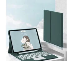 Strado Dėklas su klaviatūra Bluetooth touchpad do iPad Air 11 Gen6 (žalia)