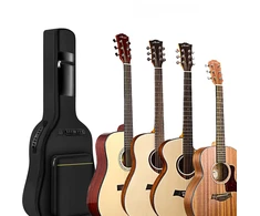 Strado Vandeniui atsparus dėklas 41 dydžio gitarai su diržais - apsauginis su stovu, prieiga prie prievadų ir mygtukų