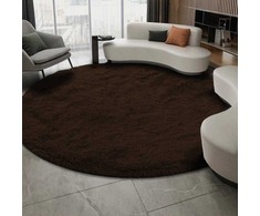 Strado Šampūnas apvalus kilimas Strado 100x100 Tamsiai ruda DarkCoffee