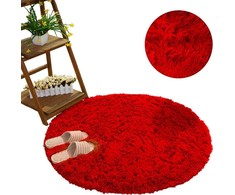 Strado Šampūnas apvalus kilimas Strado 100x100 BLOODRED (Bright Raudona) universalus