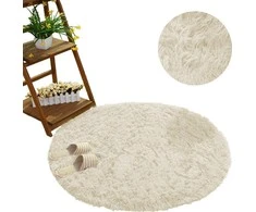 Strado Šaggy apvalus kilimas Strado 150x150 CreamBeige (Beigh) universalus