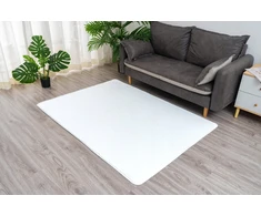 Strado Kilimas Rabbit 120x170 cm, baltas – minkštas, malonus liesti, skirtas svetainei ir miegamajam