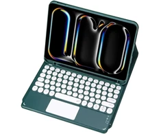 Strado „iPad Pro 11 Gen5“ „Bluetooth“ klaviatūros dėklas su jutikliniu skydeliu (žalias)