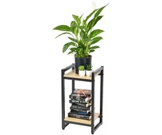 Strado „Vertico“ metalinis gėlių stovas 65 cm – juodas gėlių stovas