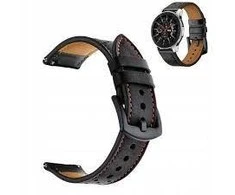 Išmaniojo laikrodžio Amazfit BIP/GTS/GTR odinis dirželis, Juodos spalvos, 42mm