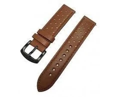 Išmaniojo laikrodžio Amazfit BIP/GTS/GTR odinis dirželis, Rudos spalvos, 42mm