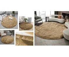 Strado Šaggy apvalus kilimas Strado 140x140 CappuccinoCamel (šviesiai ruda)