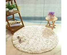 Strado Šaggy apvalus kilimas Strado 150x150 CreamBeige (Beigh) universalus