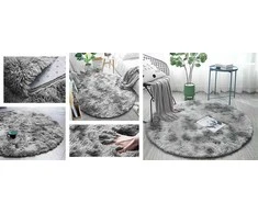 Strado Šaggy OMBRE apvalus kilimas Strado 80x80 OmbreSilver (Light Pilkas) universal