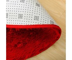 Strado Shaggy apvalus kilimėlis 150x150 BloodyRed (Raudona), universalus
