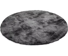 Strado Ombre Shaggy kilimas 80x80 cm tamsiai pilka