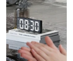 Strado Žadintuvas elektroninis skaitmeninis LED 24 val. garsus žadintuvas snaudimo temperatūra, juodas