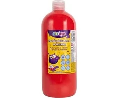 Strigo STRIGO plakatų dažai buteliuke, 1000 ml raudoni