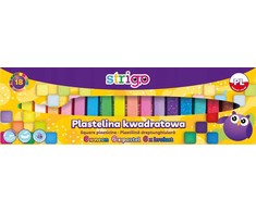Strigo plastilinas, 18 spalvų: neoninės, pastelės, blizgučiai