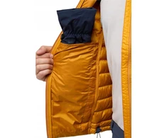 Vyriška striukė Jack Wolfskin Passamani Down, oranžinė ir geltona