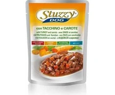 Agras Pet Foods Drėgnas Šunų Maistas - STUZZY Gabaliukai Su Kalakutiena Ir Morkomis 100g Be Gluteno