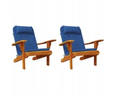 Kėdžių pagalvės 2 pcs Mėlyna 58 x 77 x 45 cm Oksfordo audinys