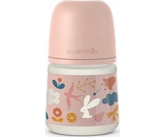 Suavinex 307022-BUTELIS 150ML/FIZIOLOGINIS SX PRO LĖTOS TEKĖJIMO ŽIEDUKLIS/ROŽINĖ/MIŠKO SALDA