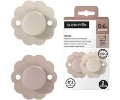 SUAVINEX FIZIOLOGINIS ČIULPTUKAS SX PRO WONDER, 0-6 MĖN., MAUVE/MAUVE CHALK, 2 VNT.