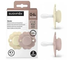 Suavinex SUAVINEX - 308401-SMOCZEK FIZJOLOGICZNY SX PRO SILIKONOWY 2SZT/0-6M/WGRAY-PMAUVE/WONDER