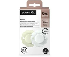 Suavinex SUAVINEX - 308403-SMOCZEK FIZJOLOGICZNY SX PRO SILIKONOWY 2SZT/0-6M/AQUA-Mėlynas/WONDER