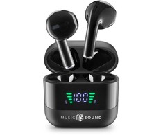 Music Sound Muzikinės ausinės SoundSpark juodos (BTMSTWSSPARKK)