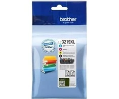 Suderinama su „Brother“ rašalu „Brother LC3219XLVAL“ rašalo kasetė, geltona, juoda, turkio violetinė