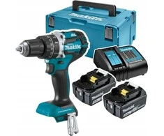 Makita DHP484RTJ Akumuliatorinis smūginis gręžtuvas, 18 V, 2x 5,0 Ah Li-ion, 54/30 Nm, 1,6kg, LED, MAKPACK