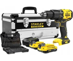 Smūginis suktuvas-gręžtuvas Stanley SFMCD715D2F-QW; 18 V; 2x2,0 Ah akum. + priedai