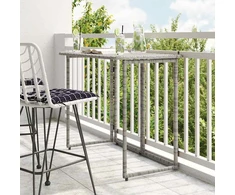 Sulankstomas sodo stalas, pilkas, 90x51x75 cm, polirotangas