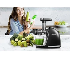 AMZCHEF 1501-BK-SM lėtai veikianti sulčiaspaudė (juoda)