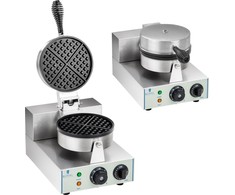 Royal Catering Vaflinė apvalus vienvietis TEFLON vaflis, kurio skersmuo 18,5 cm